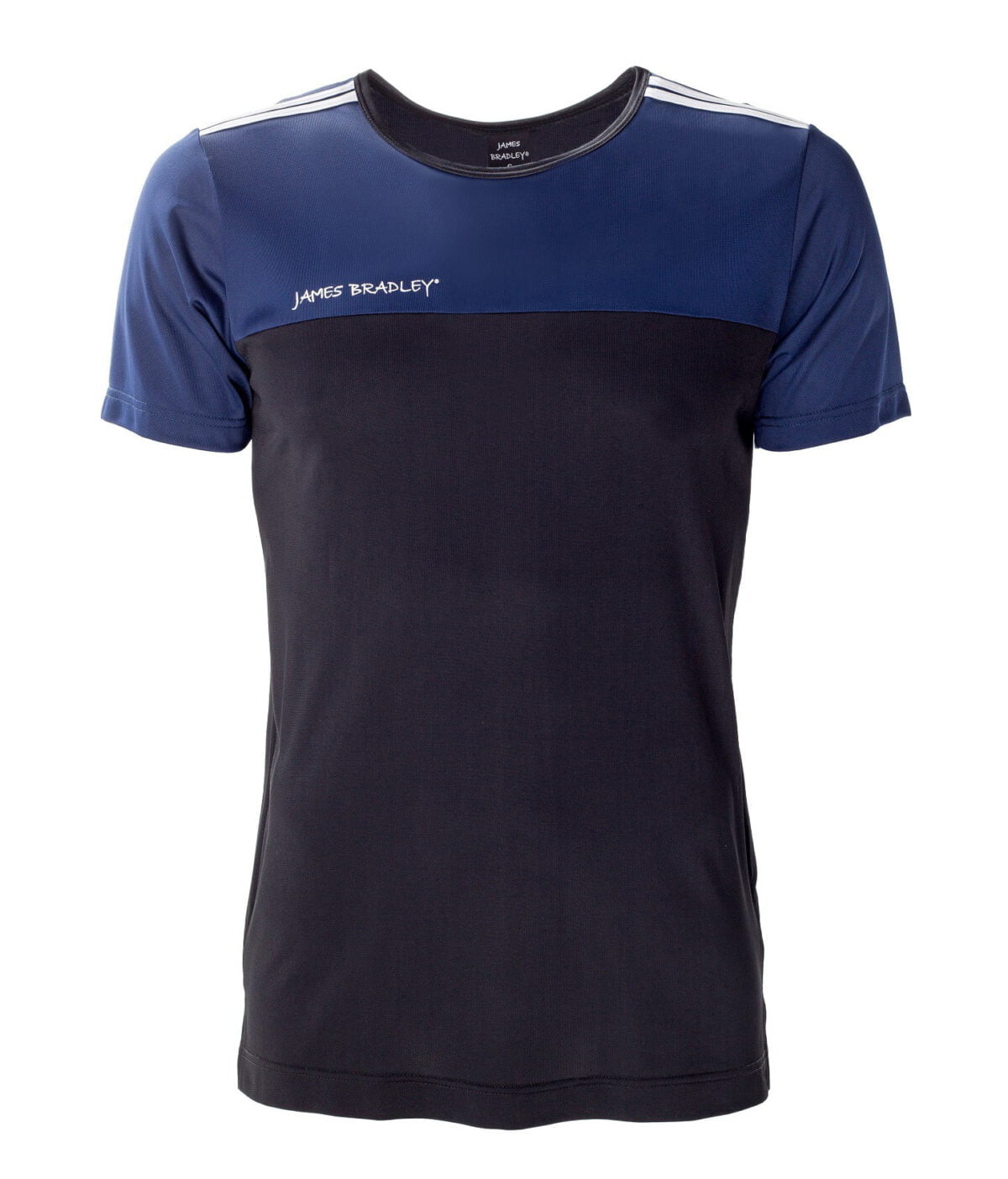 James Bradley-Sportowy T-shirt męski Fit Boy termoaktywny-czarny   granatowy